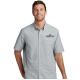 Port Authority Short Sleeve UV Daybreak Shirt (Silver/Gusty Grey Plaid)